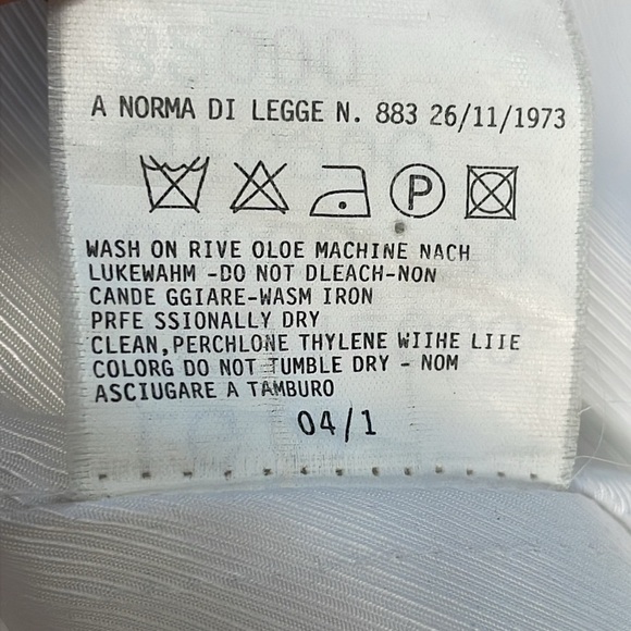 D&G Dolce & Gabbana Cream Ivory Wool Blend Pea Coat Mid Length Sz S - Picture 12 of 12